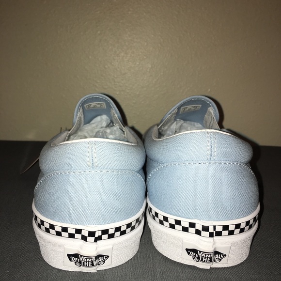 blue vans checkered foxing